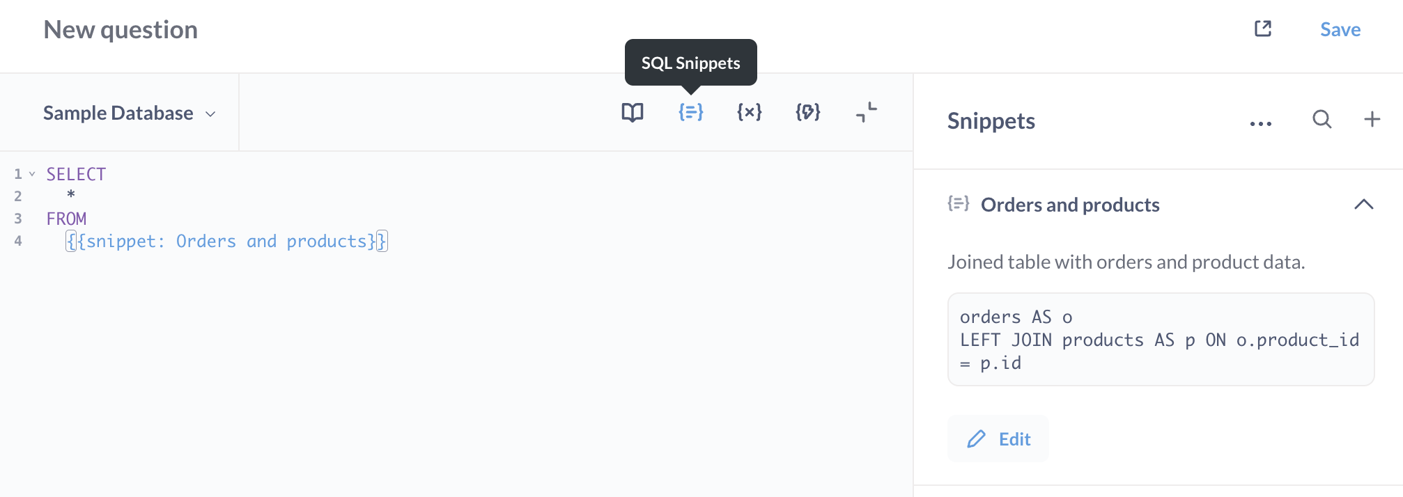 SQL‑фрагмент